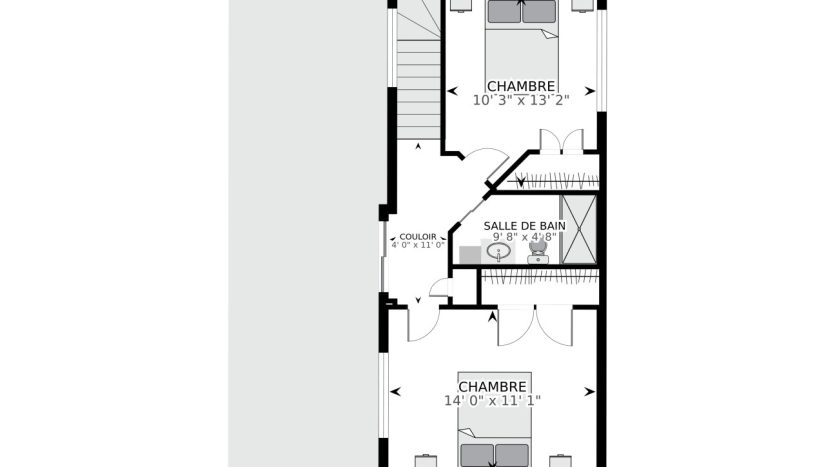 Plan – Condo à vendre dans le Vieux-Terrebonne – 516, rue Saint-Pierre