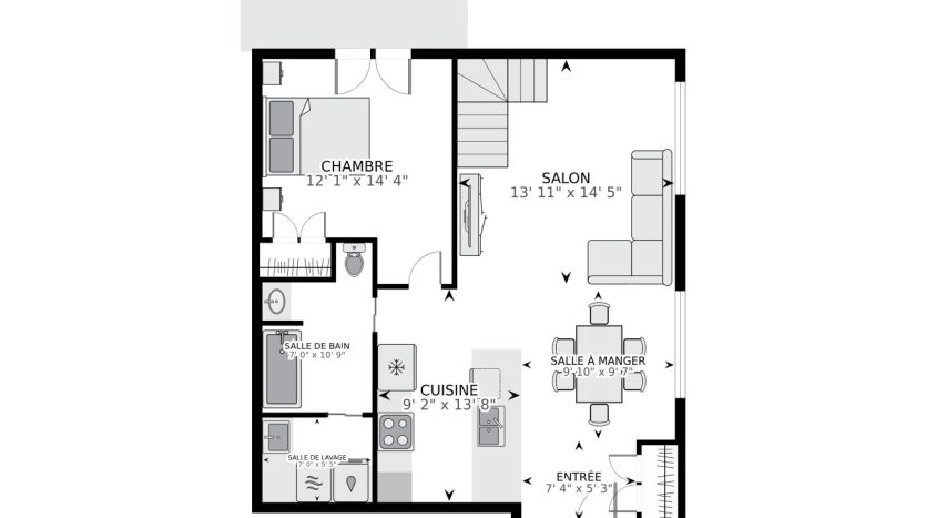 Plan – Condo à vendre dans le Vieux-Terrebonne – 516, rue Saint-Pierre
